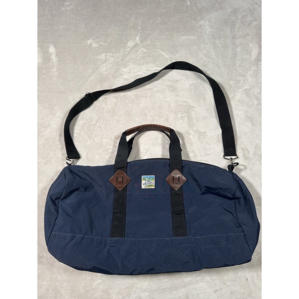Polo Ralph Lauren Duffle Bag Navy Blue Nylon Weekender Summer Vacation Rare